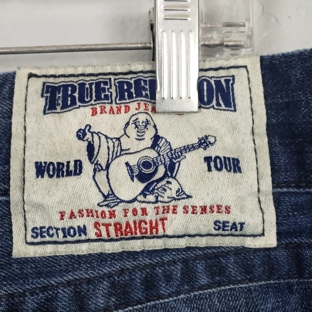 TRUE RELIGION Men's Jeans Straight Dark Wash Sz 34